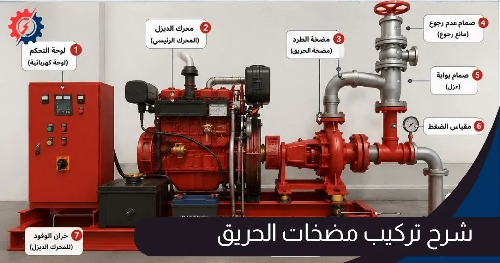 شرح تركيب مضخات الحريق